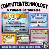 Computer/Technology Certificates Set