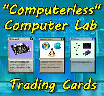 Preview of "Computerless" Computer Lab Trading Cards