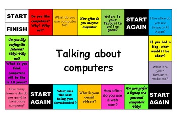 Computers (speaking board game) by Alyona Kaus | TPT