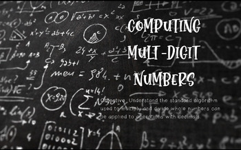 Preview of Computing Multi-Digit Numbers PowerPoint