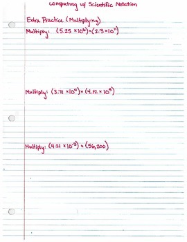 Preview of Computing with Scientific Notation (8.EE.1) - Extra Practice/Warm-ups
