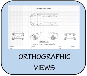 orthographic drawing car