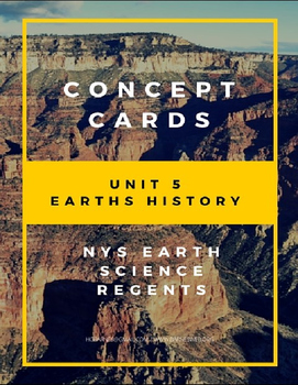 Preview of Concept Cards - Earths History