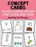 Concept Cards for Orton Gillingham and Structured Literacy