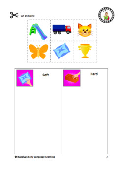 concept development worksheets booklet soft and hard learning feel adjectives