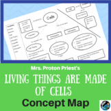 Living Things Are Made of Cells Science Concept Map - Grap