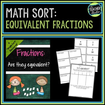 Preview of Equivalent Fractions Sort:  A Single Sort Resource
