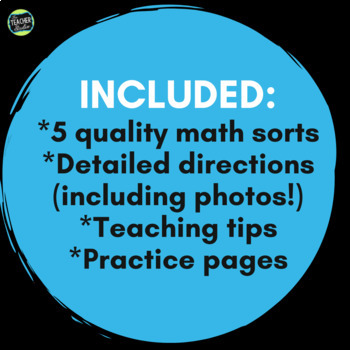 5 Fractions Math Sorts Activities for Fourth Grade and Fifth Grade