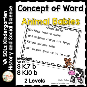 Concept of Word Animal Babies | Intervention by Cathy Collier The WISE Owl