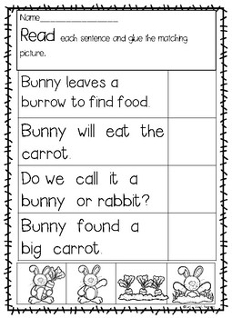 Concept of Word April Sentences by Let's Start Reading | TpT