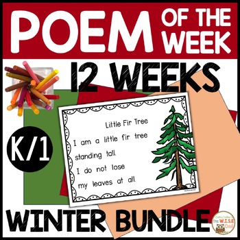 Preview of Poem of the Week WINTER Kindergarten & 1st Grade Shared Reading Poetry