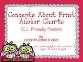 Concepts About Print Anchor Charts: ELL Friendly Posters