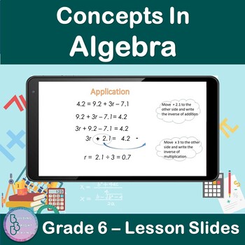 Preview of Concepts in Algebra | 6th Grade PowerPoint Lesson Slides | Algebraic Patterns