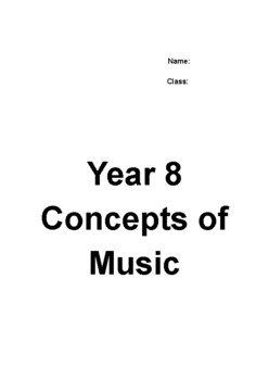 Preview of Concepts of Music - Unit of Work