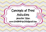 Concepts of Print Activities