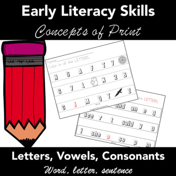Preview of Concepts of Print Activities Early Literacy