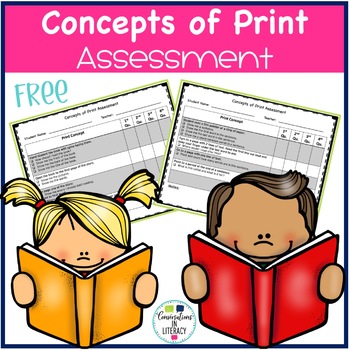 Preview of Concepts of Print Assessment Freebie