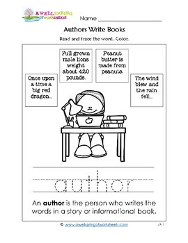 parts of a book worksheets vocabulary cards by a wellspring of