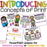 Concepts of Print PowerPoint Lessons, Back to School, Dist