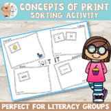 Concepts of Print - Sort It! - What is a Word/Letter/Sentence