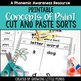 Concepts of Print and Print Awareness Printable Sorting Ac