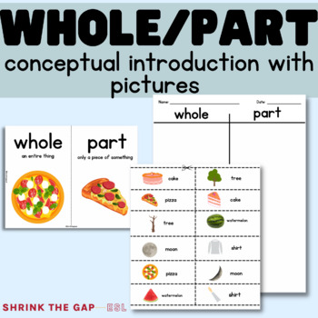 Preview of Part and Whole- Conceptual Introduction | Class and Individual Picture Sorts