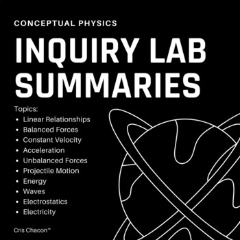 Preview of Conceptual Physics Inquiry Labs