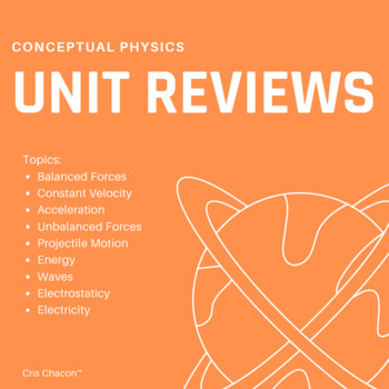 Preview of Conceptual Physics Unit Reviews