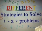 Common Core Different Strategies to Solve Problems: For Pa