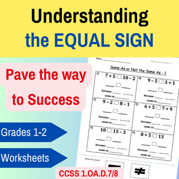 Preview of Tackling the Equal Sign Misconception for Student Success with CCSS 1.OA.D.7