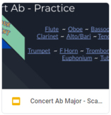 Concert Ab Major Scale Practice Page