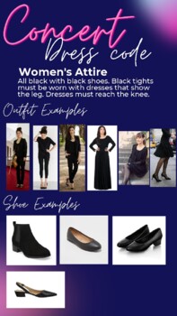 Preview of Concert Attire Guidelines and Examples (performing arts)