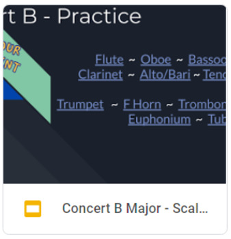 Preview of Concert B Major Scale Practice Page 