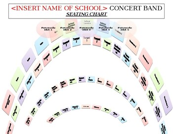 Preview of Concert Band Seating Chart (Editable)
