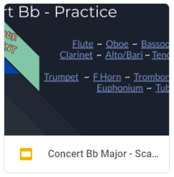 Preview of Concert Bb Major Scale Practice Page