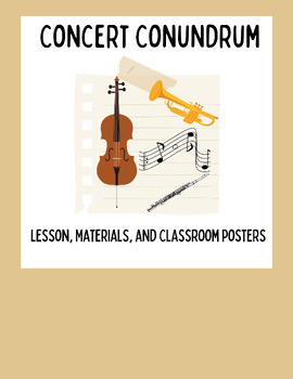 Preview of Concert Conundrum PBL -- Elementary Music Lesson Plan