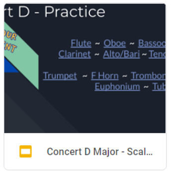 Preview of Concert D Major Scale Practice Page