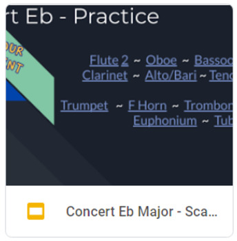 Preview of Concert Eb Major Scale Practice Page
