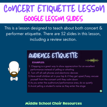 Preview of Concert Etiquette Lesson (Google Slides Only)