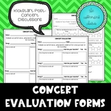 Concert Evaluation Forms