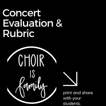 Preview of Concert Evaluation  / Rubric & Written Feedback