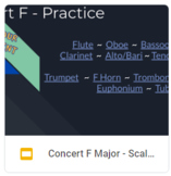Concert F Major Scale Practice Page