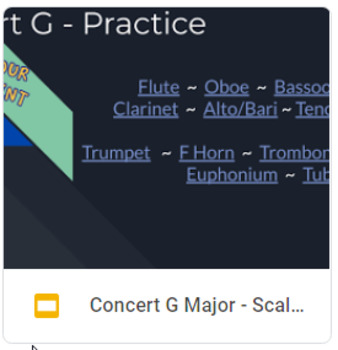 Preview of Concert G Major Scale Practice Page
