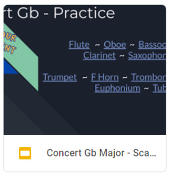 Preview of Concert Gb Major Scale Practice Page