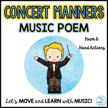 Preview of Concert Manners Poem for Music-Drama-Events-Programs-Concerts