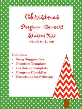 Christmas Holiday Concert Music Program Kit By Brooke Dunham Tpt