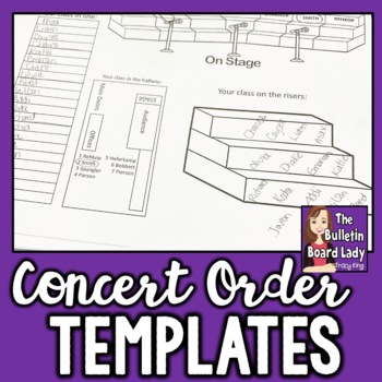 Preview of Concert Order Templates