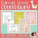 Concert & Recital Countdown Posters - Llama & Cactus Music