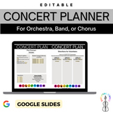 Concert Planner for Orchestra, Band, or Chorus