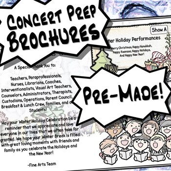 Preview of Concert Prep | Pre Made Concert Brochures For Any Show!